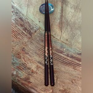 Chopsticks with blown glass stand